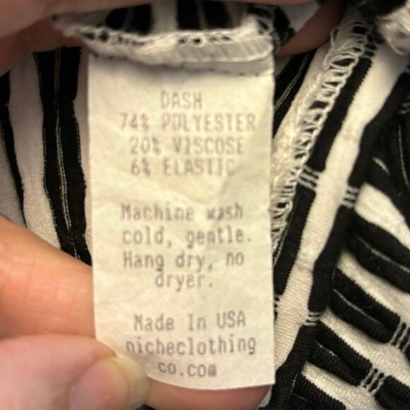 Niche Nilgun Derman Size XL Textured Tunic Top Lagenlook Black White Made in USA - Picture 4 of 4